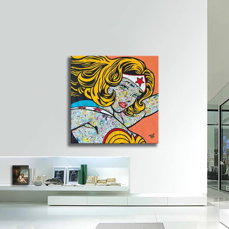 Original Pop Art Comics Painting by Gardani Art