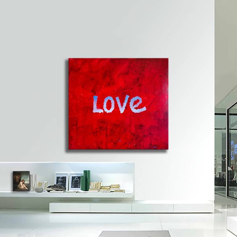 Original Abstract Love Painting by Gardani Art