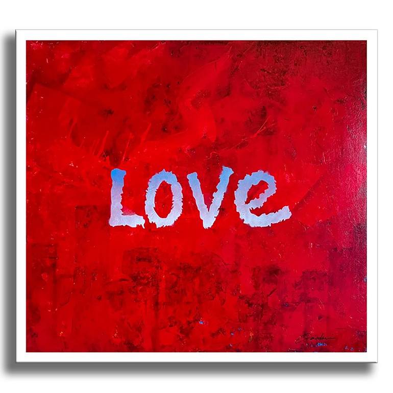 Original Abstract Love Painting by Gardani Art