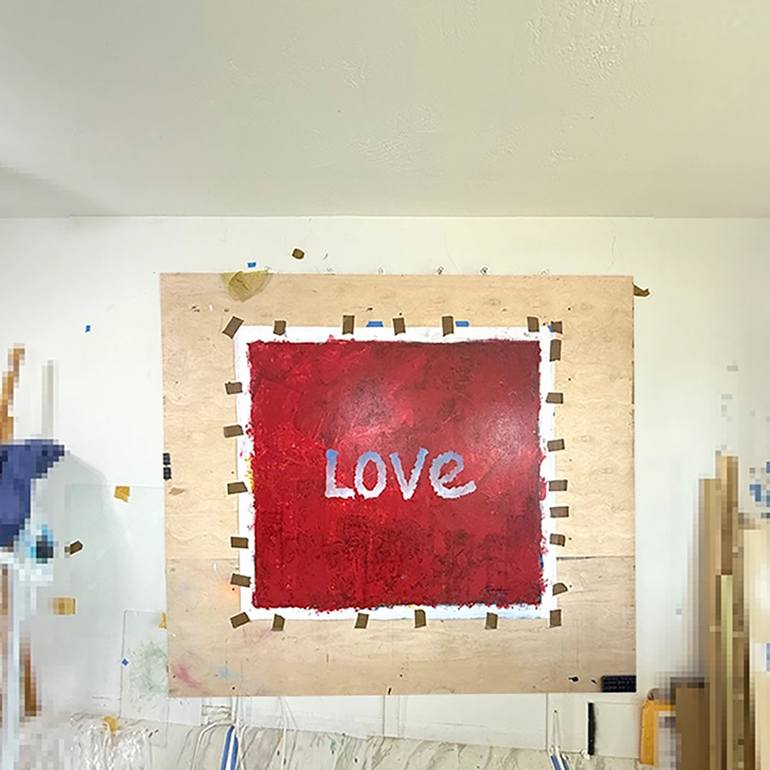 Original Abstract Love Painting by Gardani Art