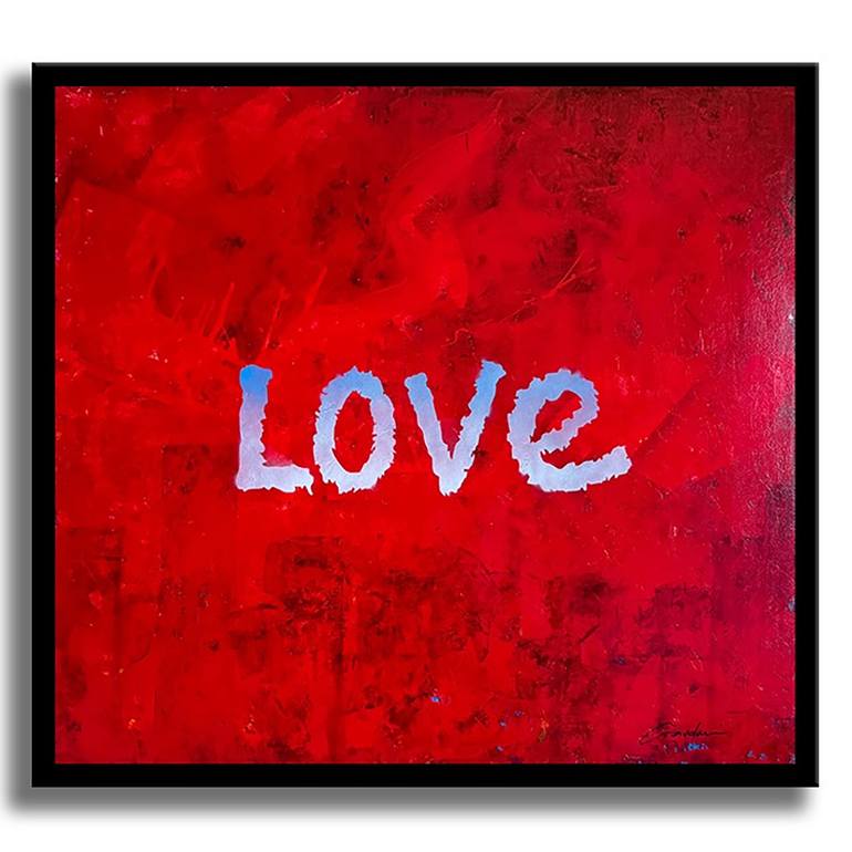 Original Abstract Love Painting by Gardani Art