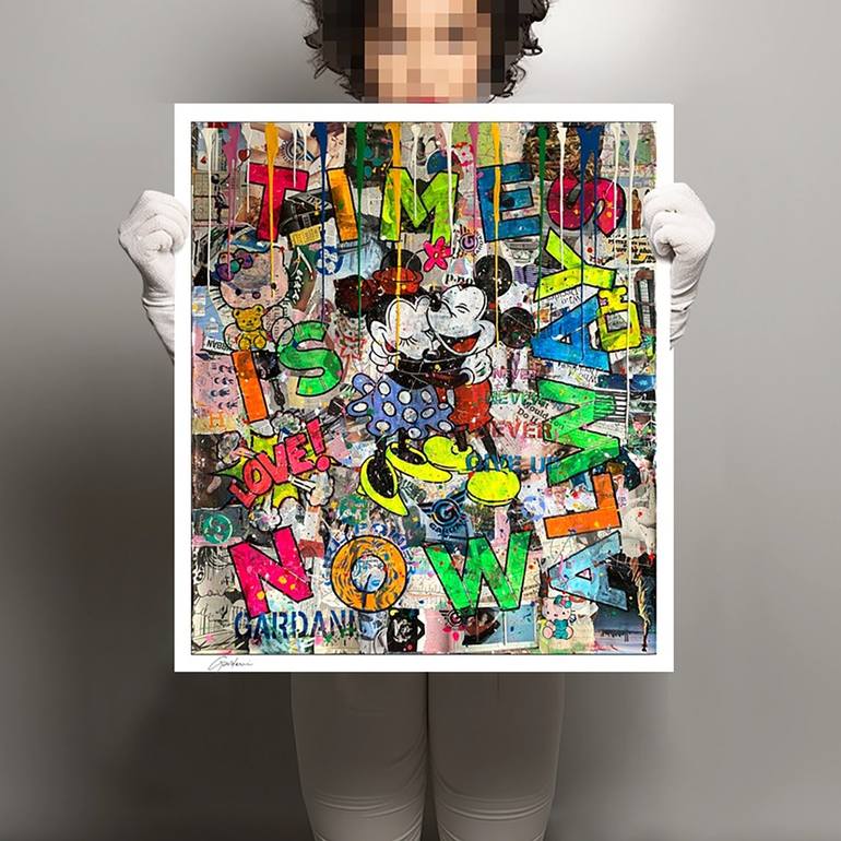 Original Cartoon Printmaking by Gardani Art  Pop Art Art on Paper  Time is Always NOW  Paper  Limited Edition Giclee Print