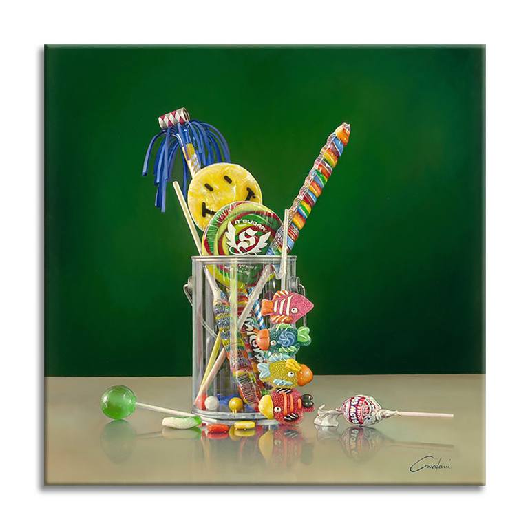 Original Still Life Printmaking by Gardani Art  Pop Art Art on Paper  Happy Time  Paper  Limited Edition Giclee Print