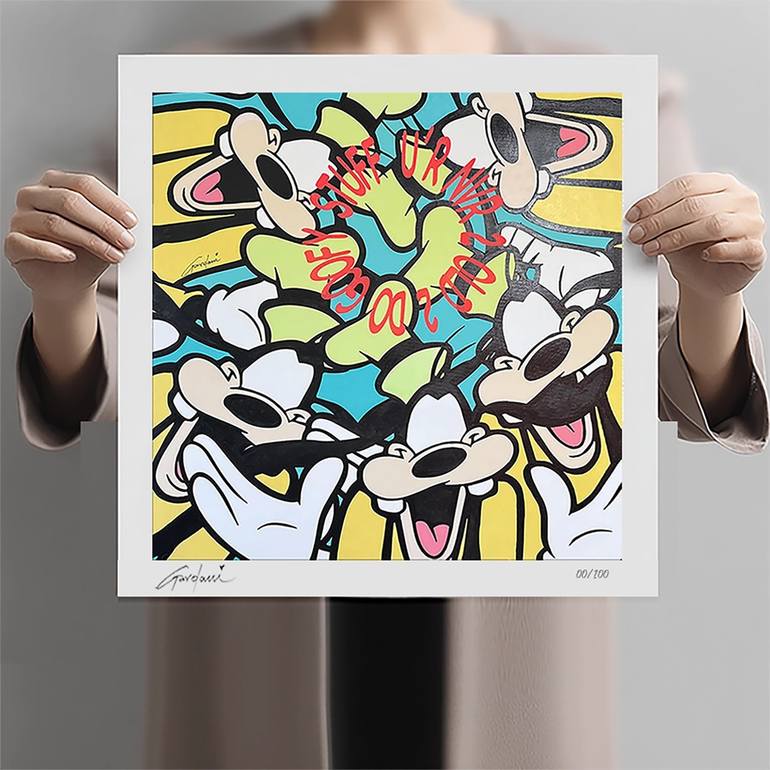 Original Pop Art Cartoon Printmaking by Gardani Art