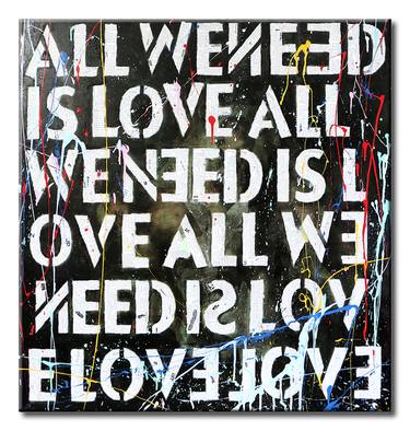 All we need is LOVE - Original Painting on Canvas thumb