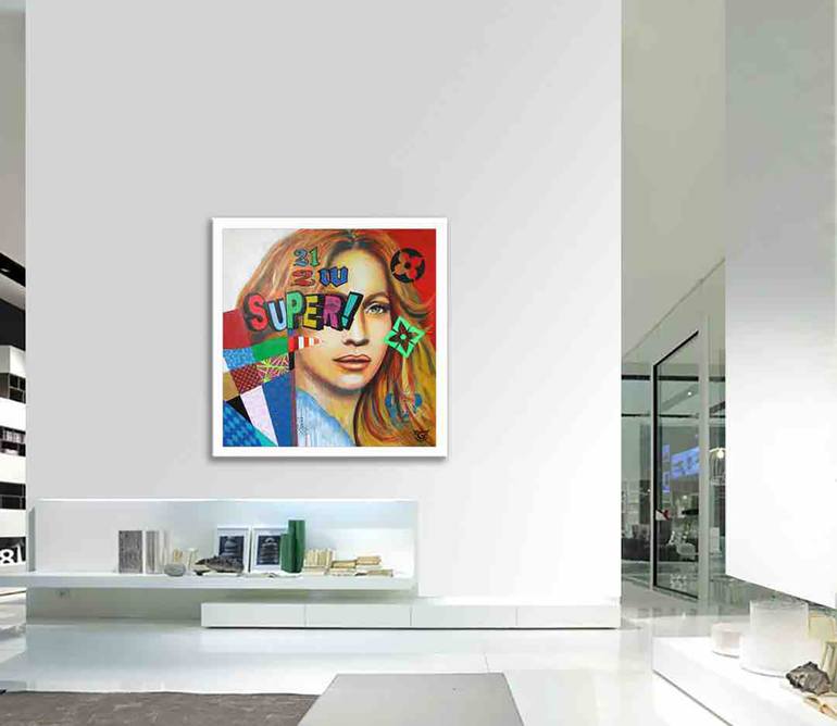 Original Pop Art Portrait Painting by GARDANI ART