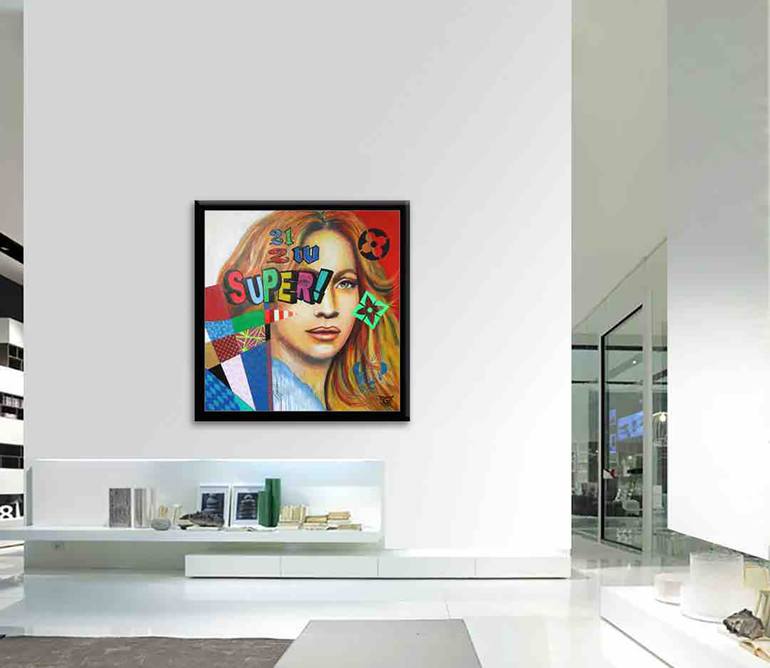 Original Pop Art Portrait Painting by GARDANI ART