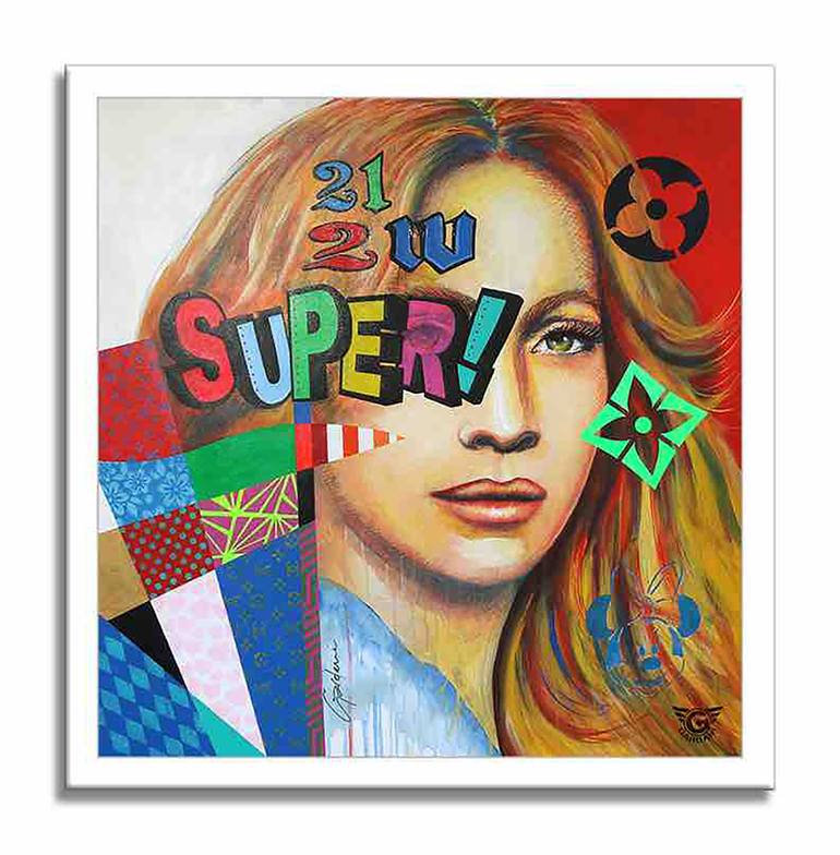 Original Pop Art Portrait Painting by GARDANI ART