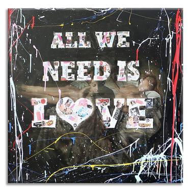 All we need is Love - Original Painting on Canvas thumb