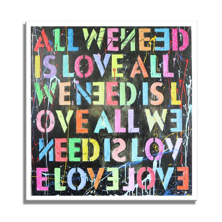 Original Pop Art Love Painting by GARDANI ART