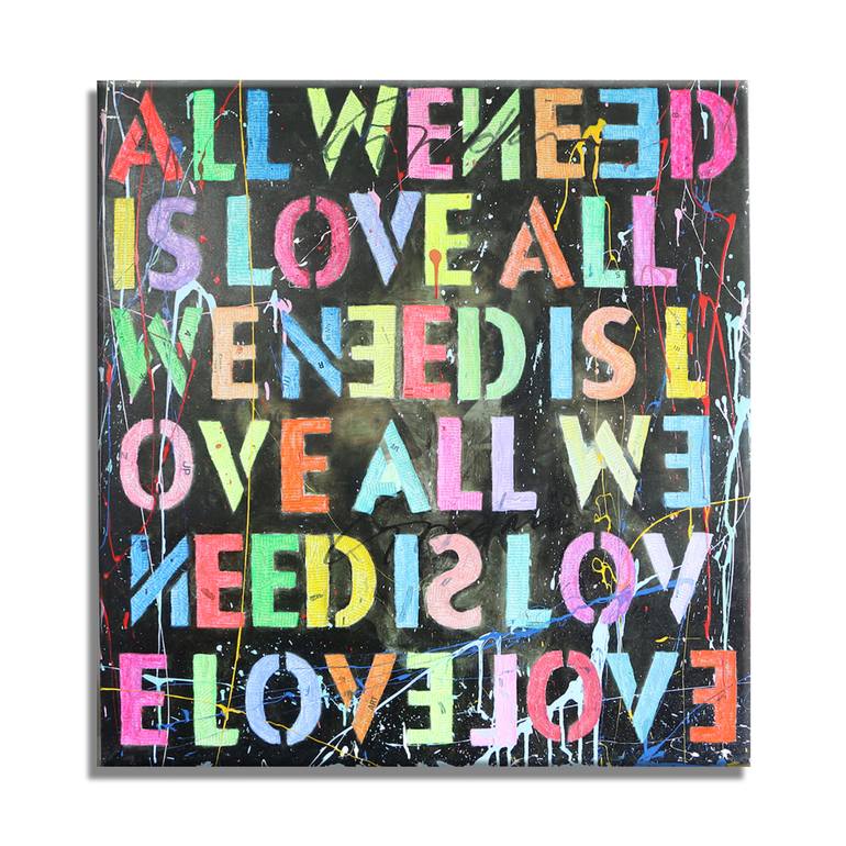 Original Pop Art Love Painting by GARDANI ART