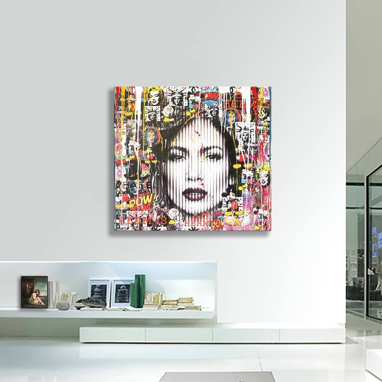 Original Pop Art Portrait Painting by GARDANI ART