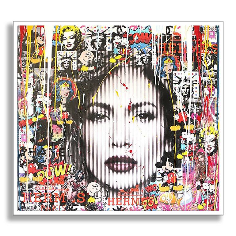 Original Pop Art Portrait Painting by GARDANI ART