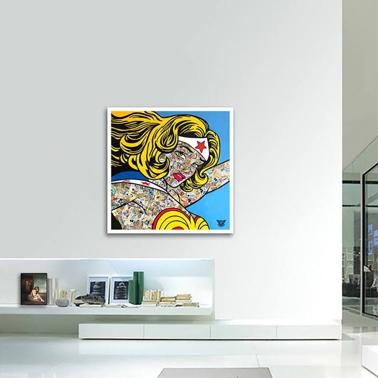 Original Pop Art Women Painting by GARDANI ART