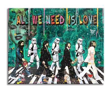Beatles Star Wars – Original Painting on canvas thumb