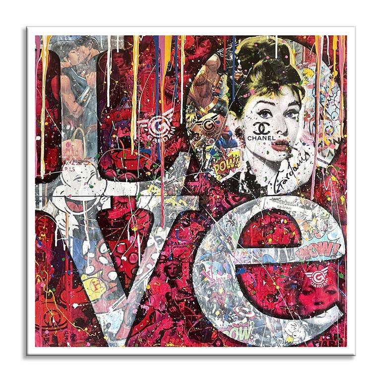 Original Pop Art Love Painting by GARDANI ART