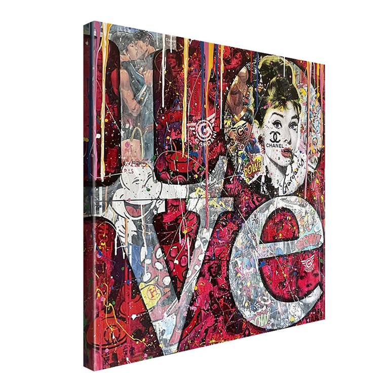 Original Pop Art Love Painting by GARDANI ART