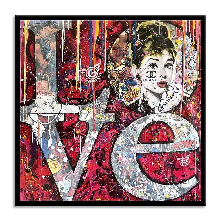 Original Pop Art Love Painting by GARDANI ART