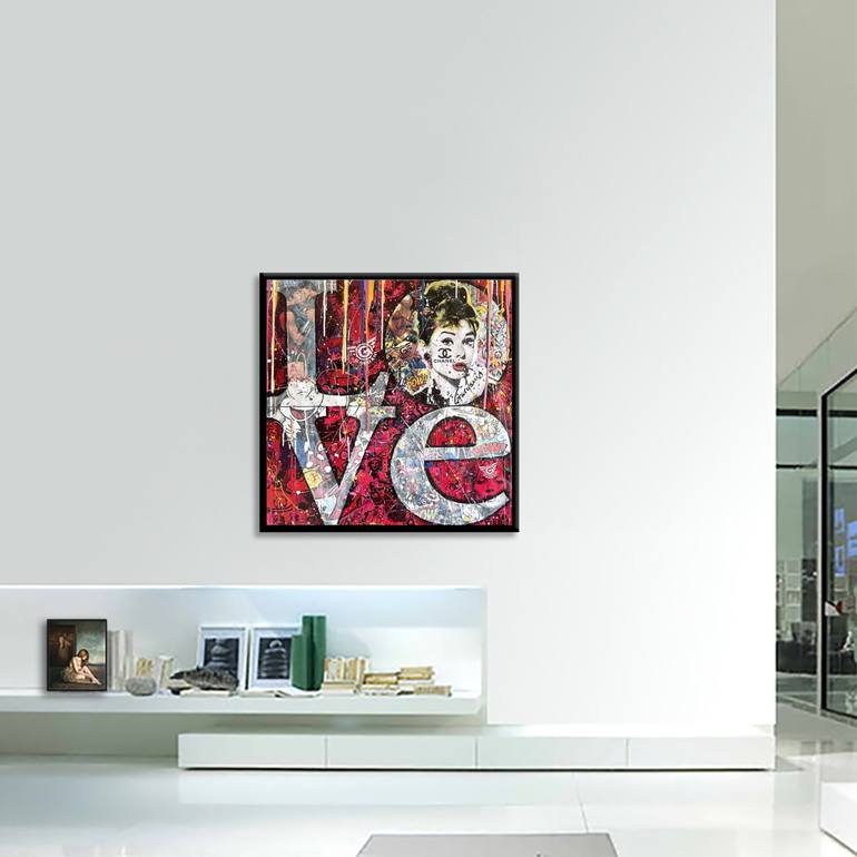 Original Pop Art Love Painting by GARDANI ART