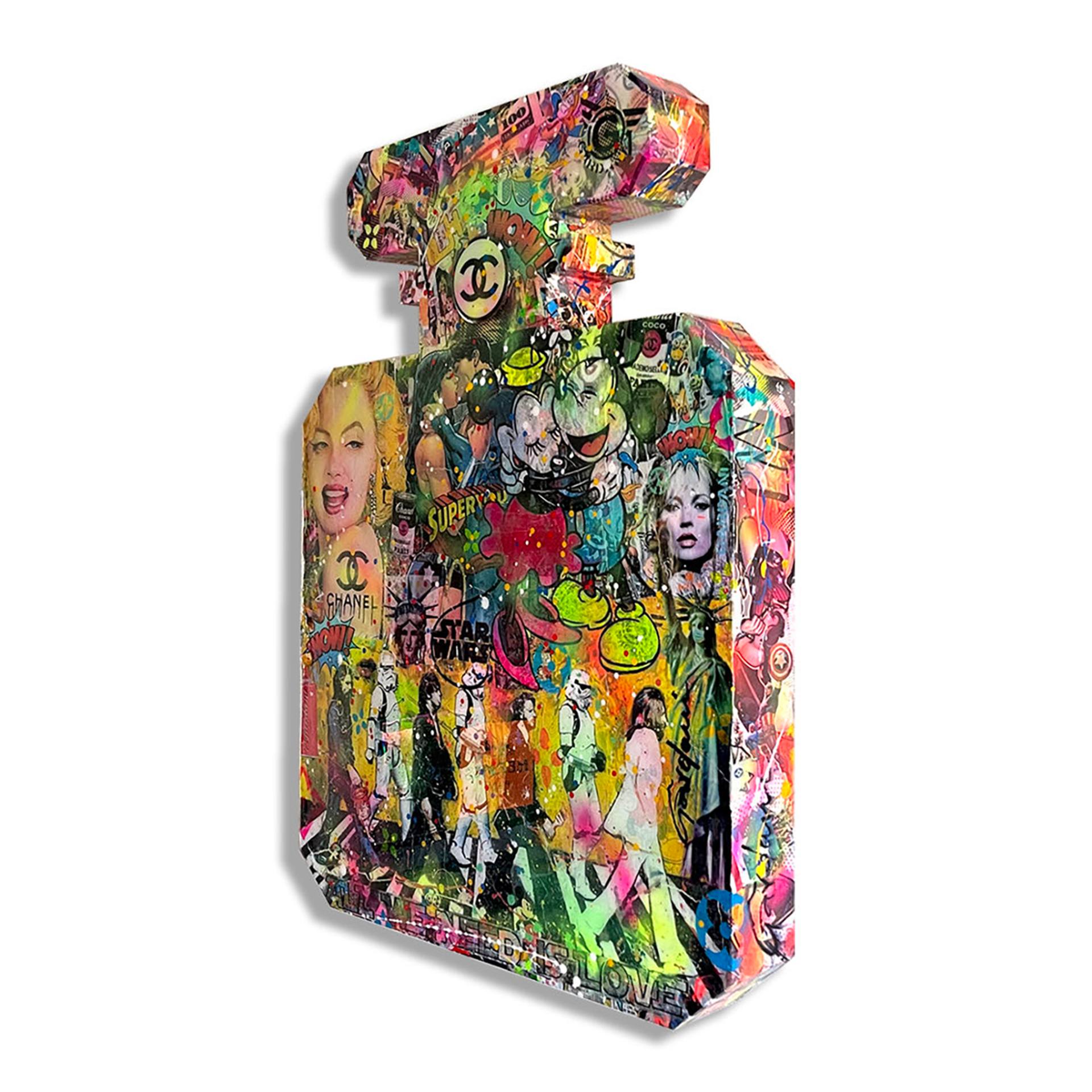 Super Chanel – 3D Wall Sculpture Sculpture by Gardani Art