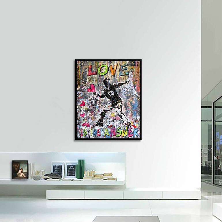 Original Pop Art Love Painting by GARDANI ART