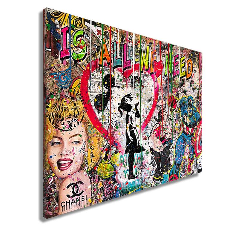 Original Pop Art Cartoon Painting by GARDANI ART