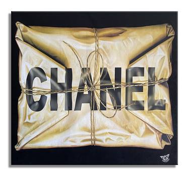 Wrapped with Chanel black – Original Painting on Canvas thumb