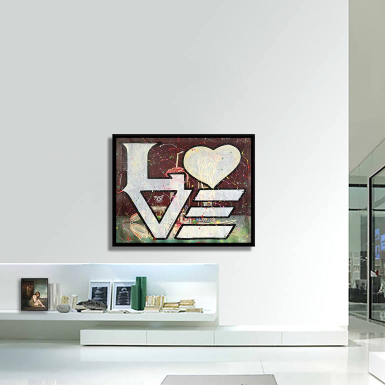 Original Pop Art Love Painting by GARDANI ART