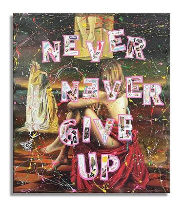 Never Give – Original Painting on canvas thumb