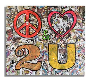 Peace Love 2U  Original Painting on canvas thumb