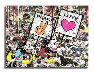 Peace Love 33  Original Painting on canvas thumb