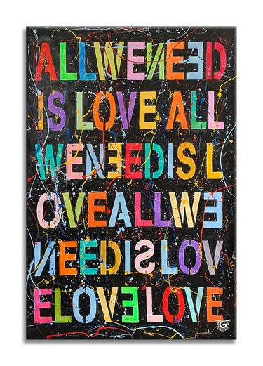 All we Need is - Original Painting on Canvas thumb