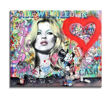 Kate Moss Muse 2 - Original Painting on Canvas thumb