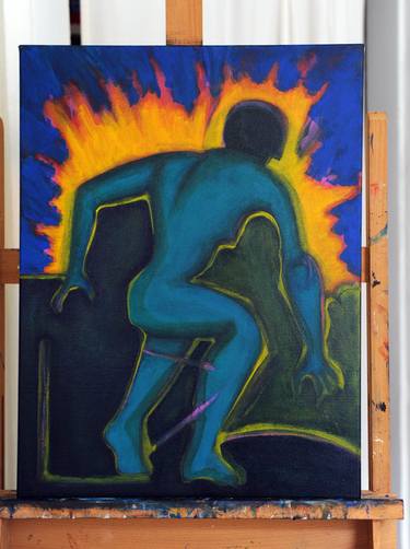 Original Figurative Body Painting by Chris Clark