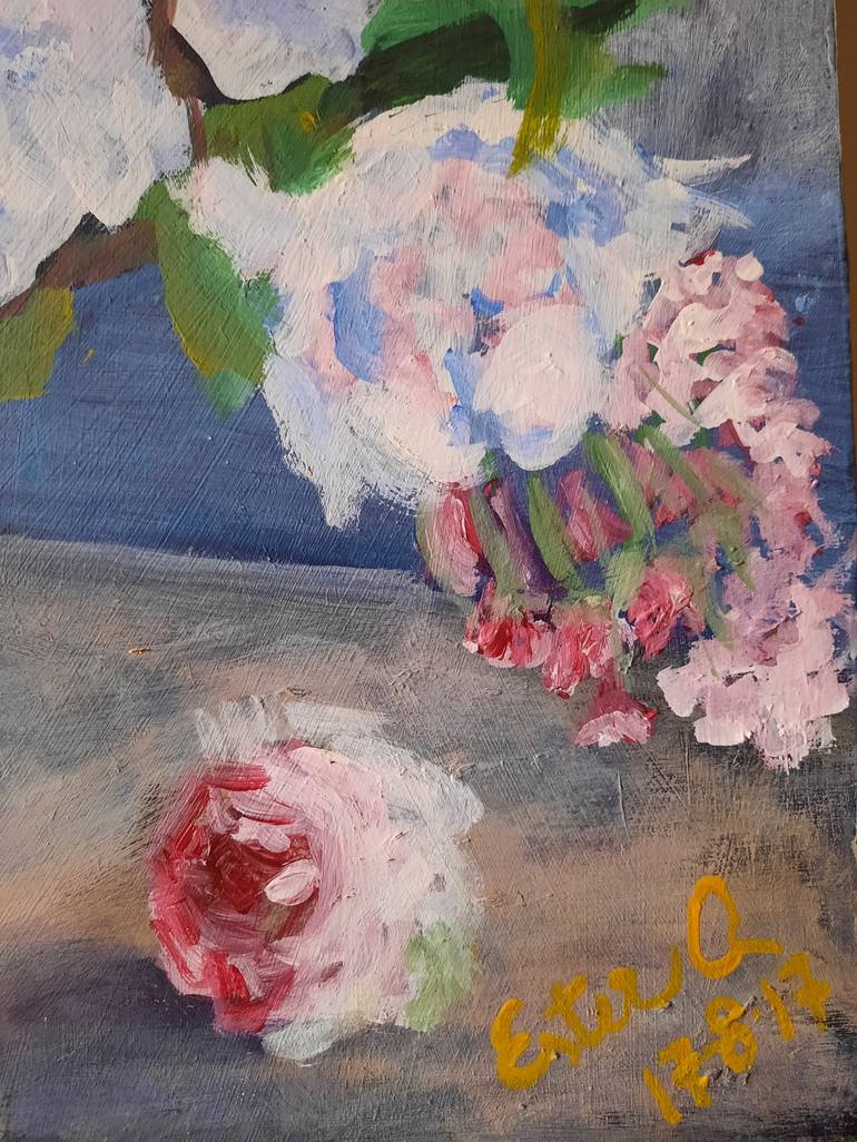 Original Floral Painting by Ester Q