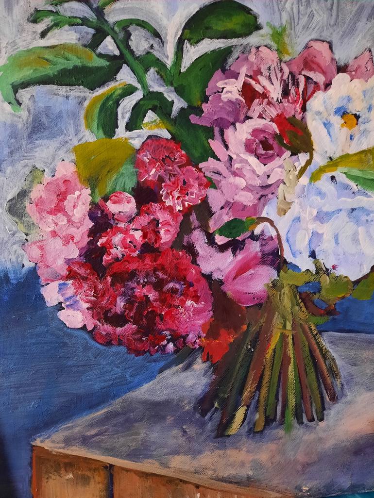 Original Floral Painting by Ester Q