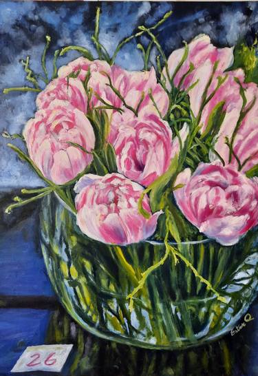 Original Impressionism Floral Paintings by Ester Q