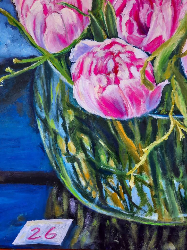 Original Impressionism Floral Painting by Ester Q