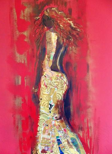 Original Abstract Expressionism Fashion Paintings by Ros Webb