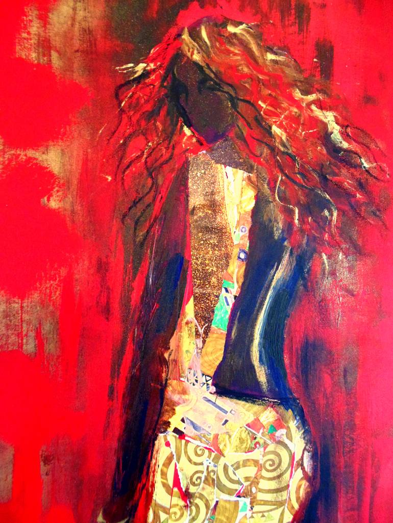 Original Abstract Expressionism Fashion Painting by Ros Webb