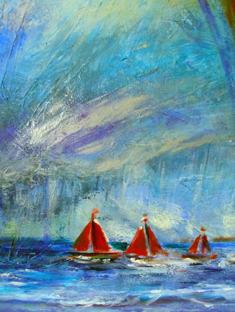 Original Abstract Expressionism Seascape Painting by Ros Webb