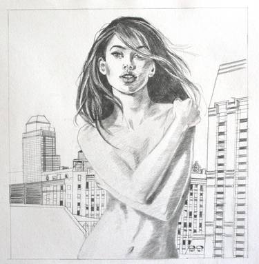 Original Realism Nude Drawings by Claudia Hernandez
