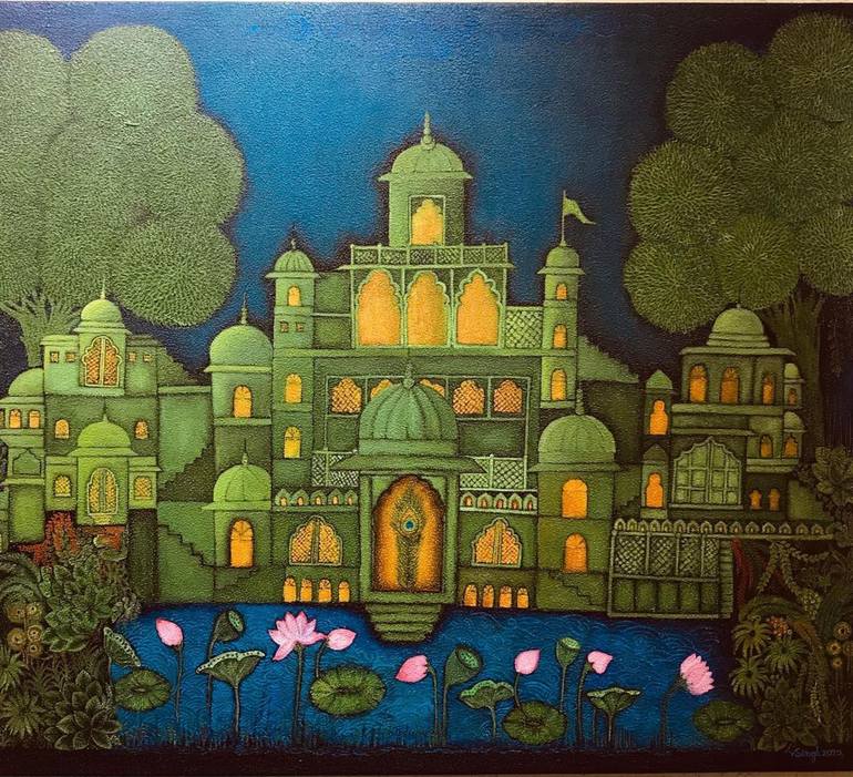 Original Contemporary Classical Mythology Painting by vibha singh