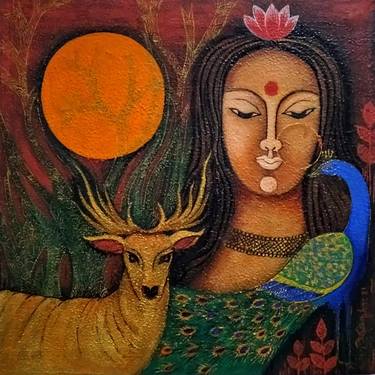 Original Classical mythology Paintings by vibha singh