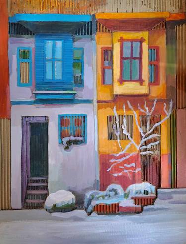 Original Expressionism Landscape Collage by Lesya Demchenko