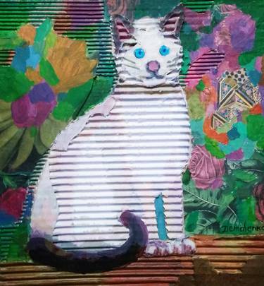 Print of Modern Cats Collage by Lesya Demchenko