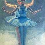 Swan Lake (oil study 2) by Charles Willmott