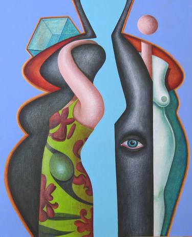 Print of Surrealism Women Paintings by Rose-Marie Klintman