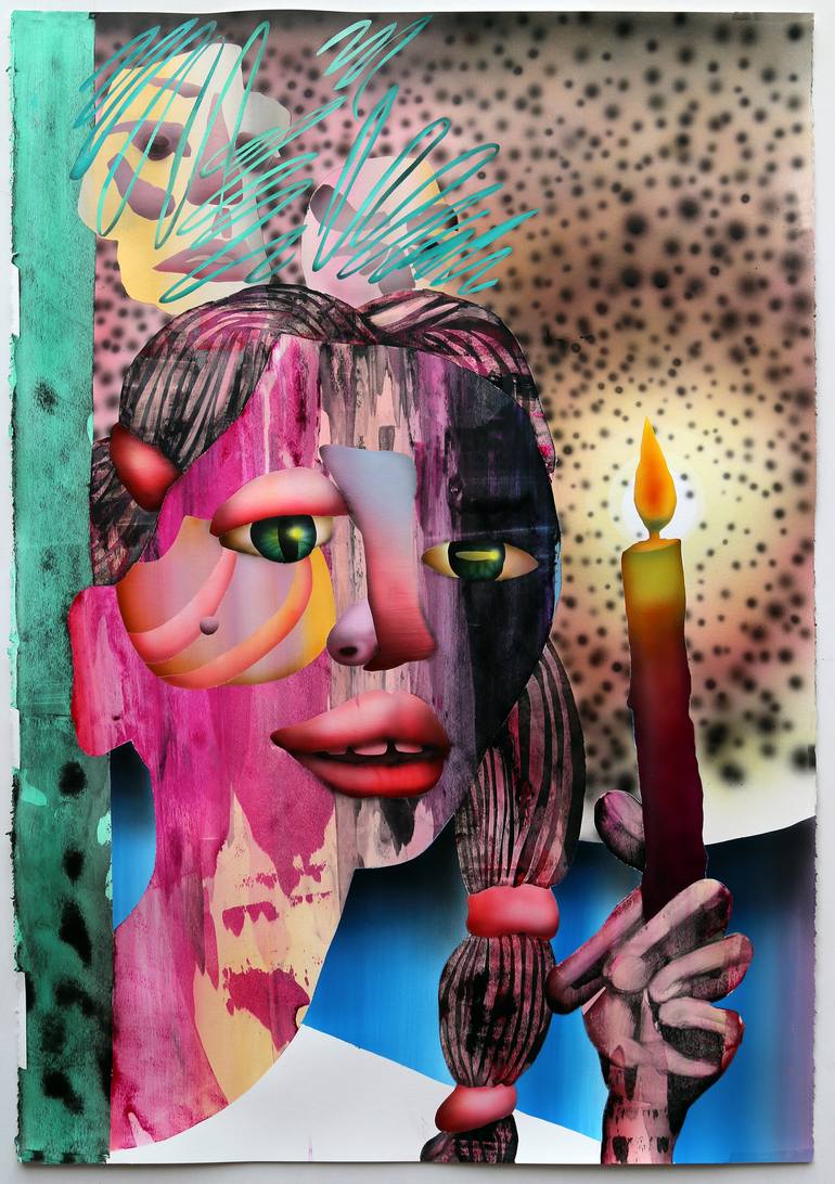 Candle Light Painting by Carlson Hatton Saatchi Art