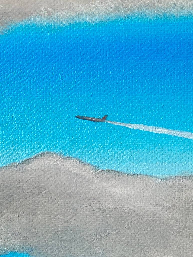 Original Conceptual Airplane Painting by Michael Arbolishvili